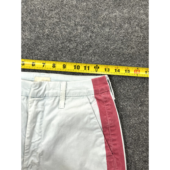 Mother Womens The Shaker Prep Fray Pants 27 Striped Ankle Killing Time Blue/Red - Picture 12 of 16